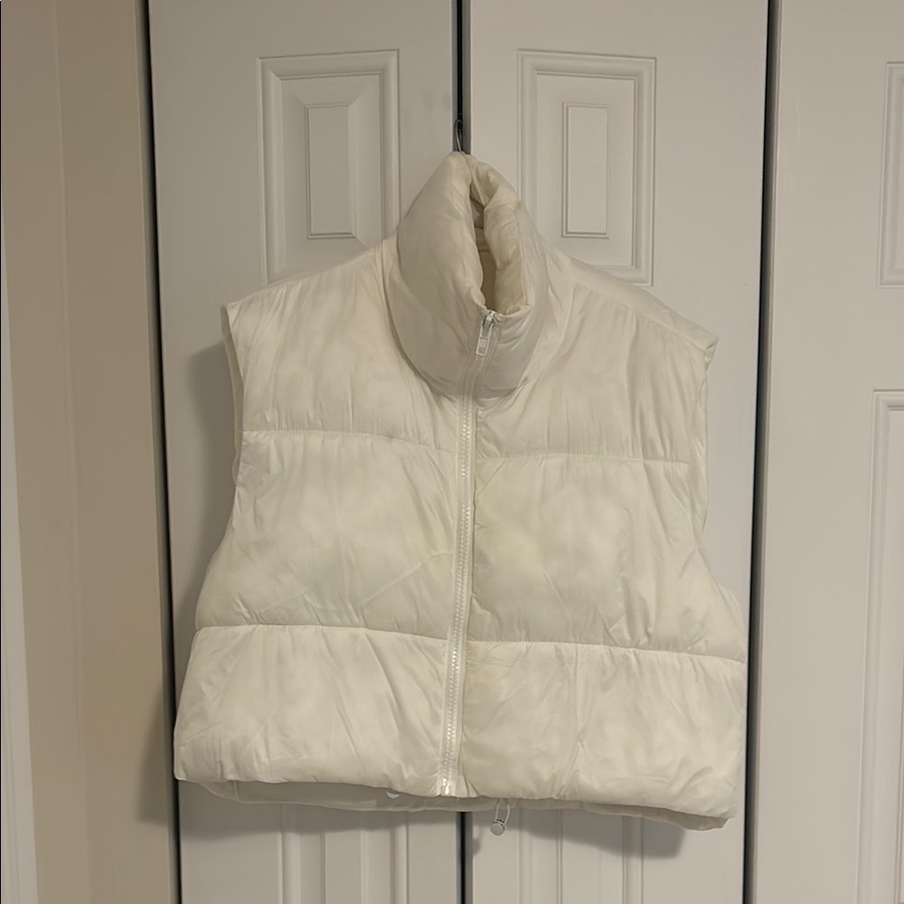 Women's Ivory Puffer Vest
